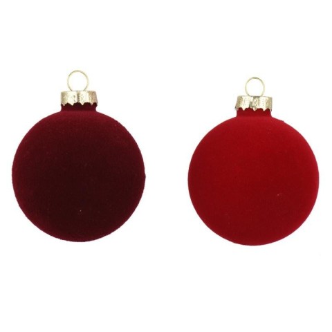 SFERA VETRO FLOCCATO D.8 ROSSO